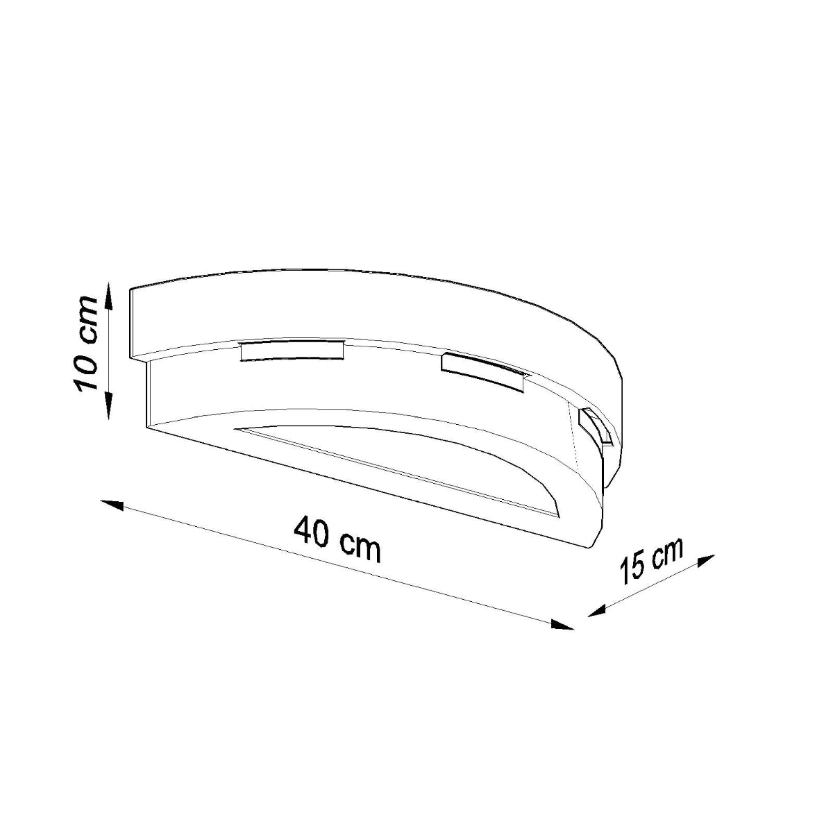 Minimalistische Propeller-Wandleuchte aus Keramik