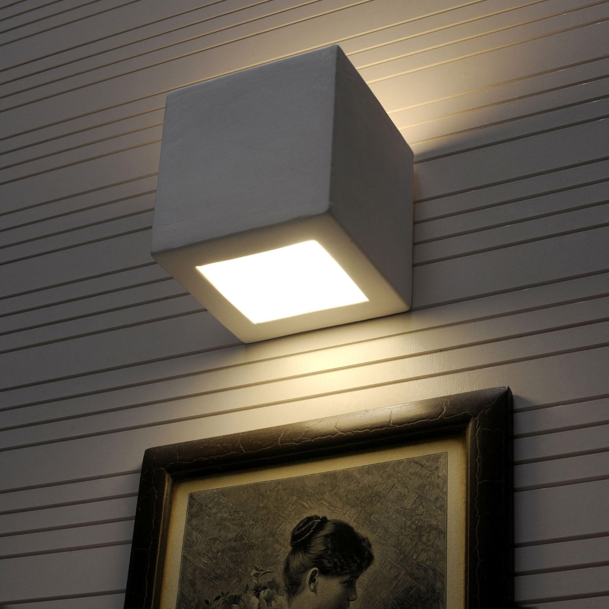 Ceramic Cube Wall Light