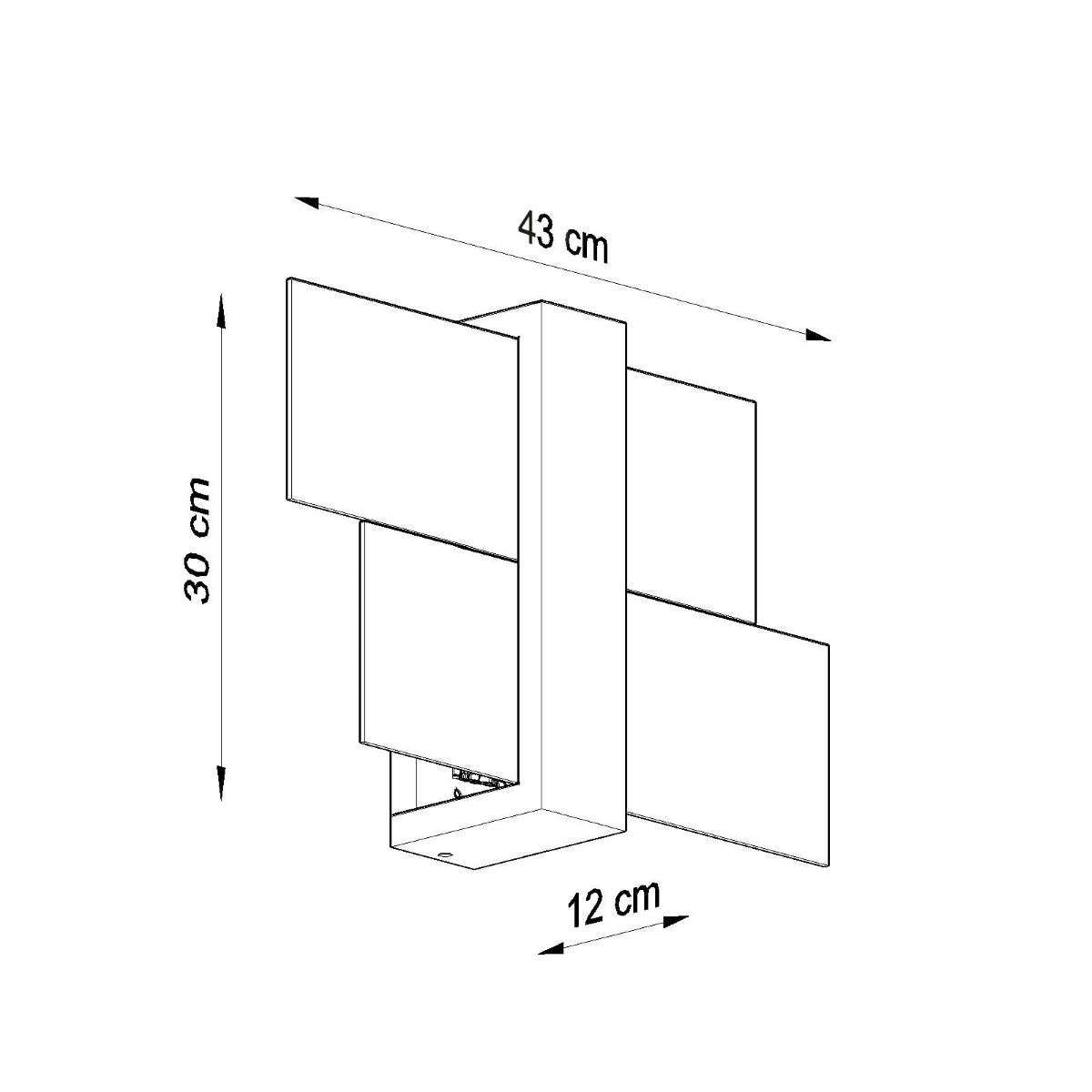 Applique Panneaux Horizontal Murale Bois