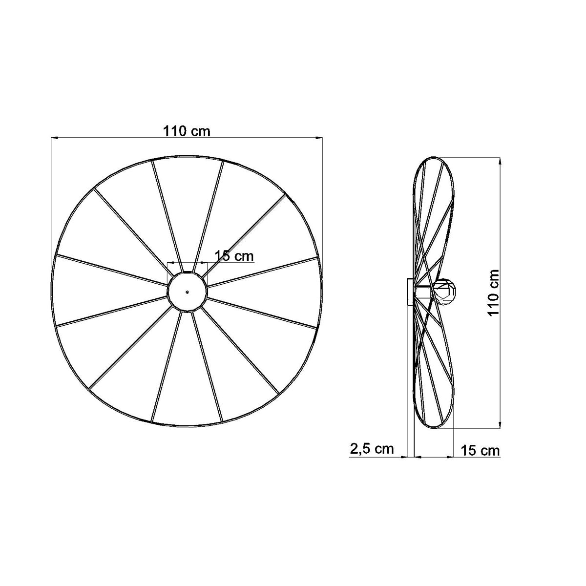 Applique / Plafonnier Modulable Circulaire 110 cm