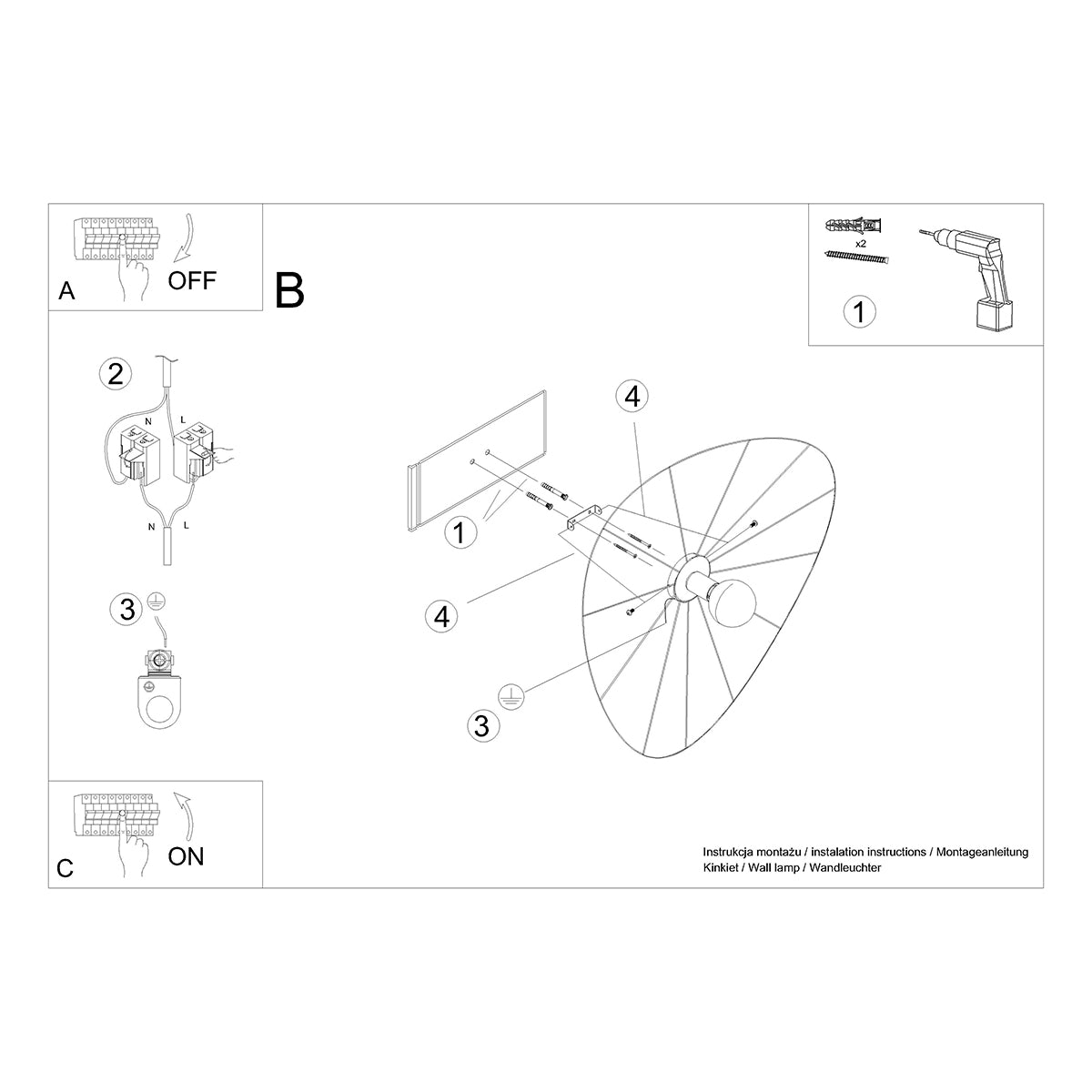 Applique / Plafonnier Modulable Circulaire 110 cm