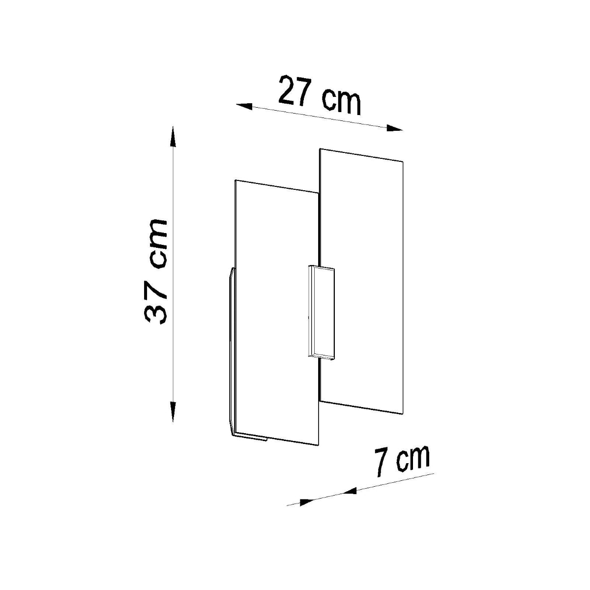 Applique Panneaux géométriques Murale Blanc