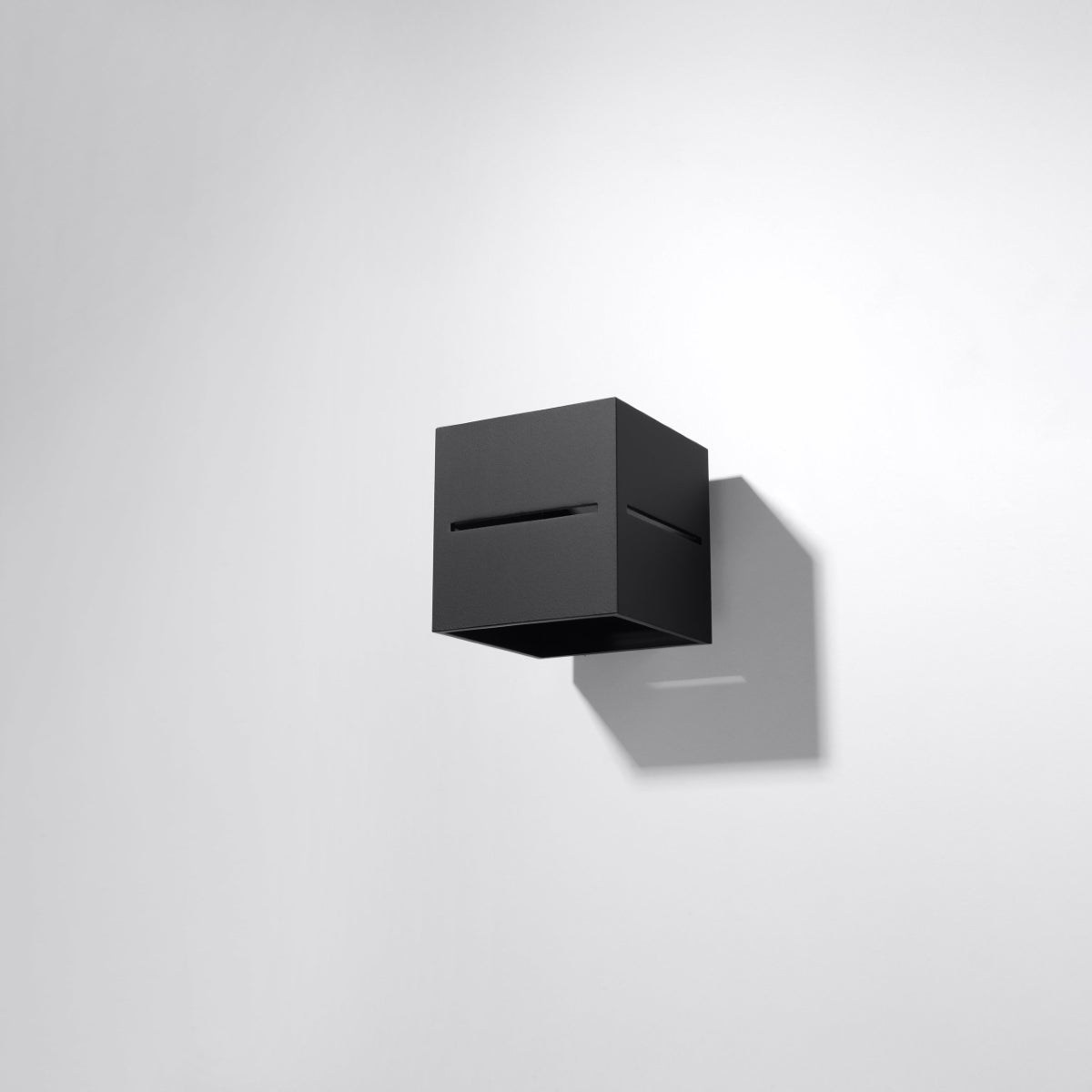 Black Open Cube Wall Light