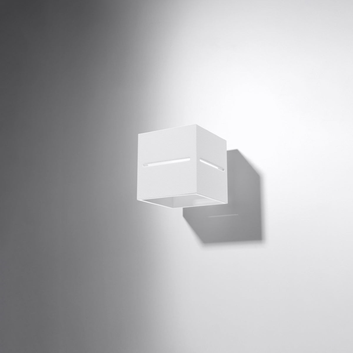 White Open Cube Wall Light