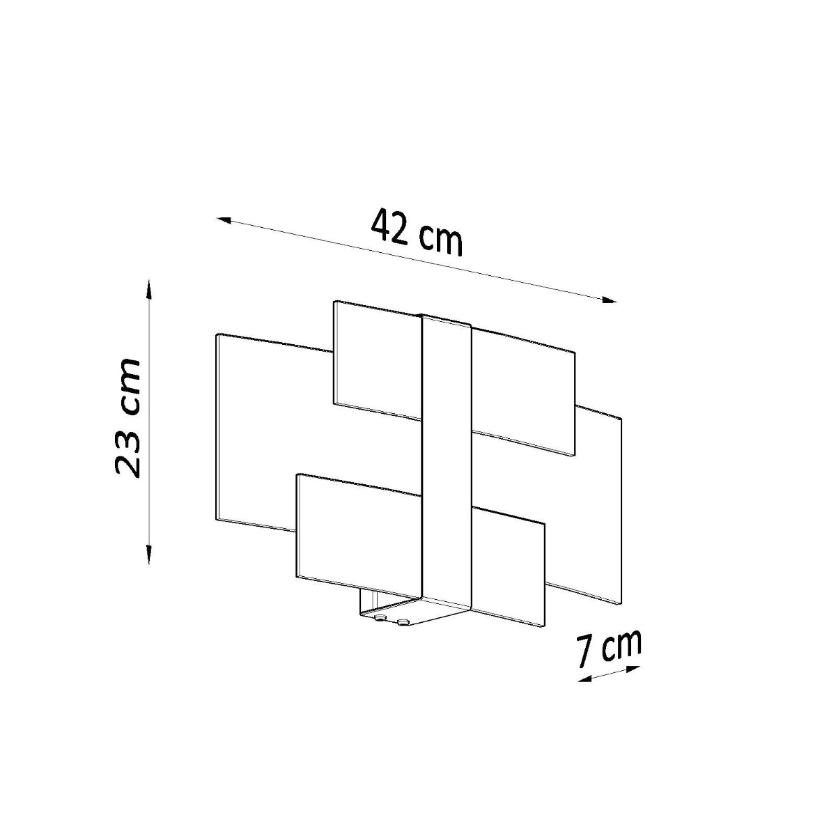 Applique Panneaux de Verre Chromé