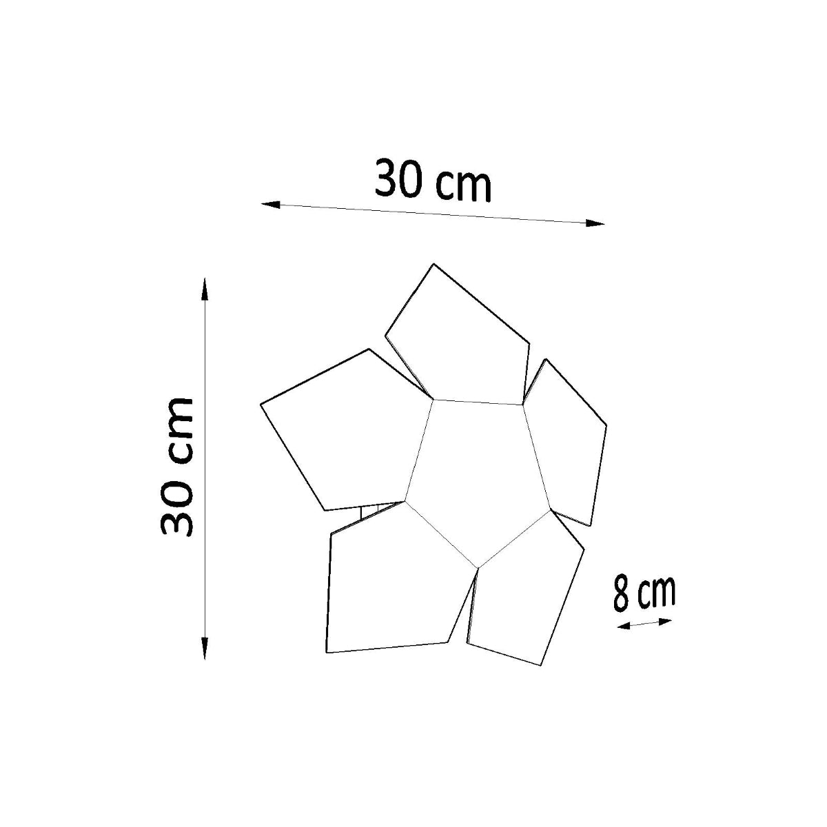 Applique PENTA blanc