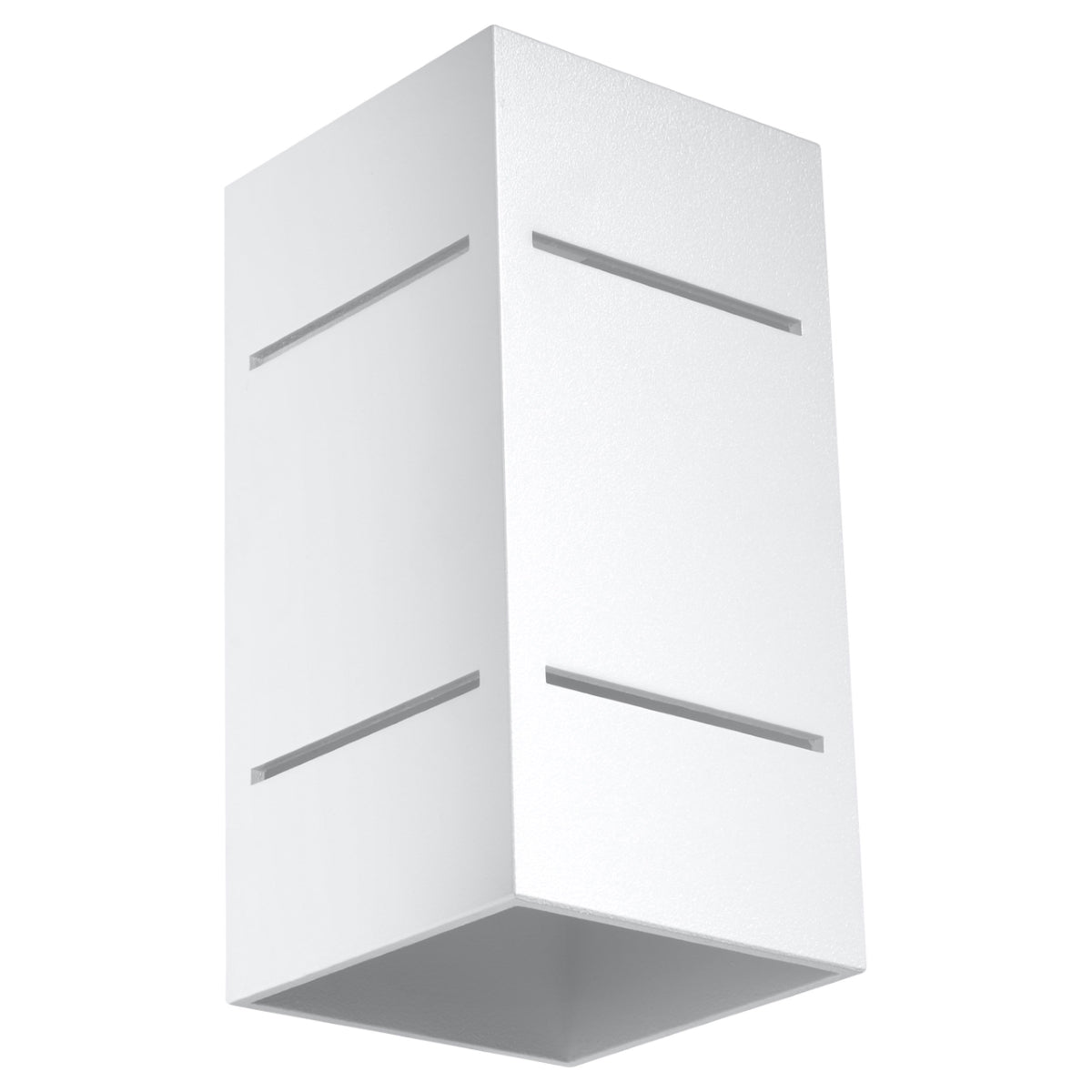 Minimalist Bloc Wall Light in White Aluminum