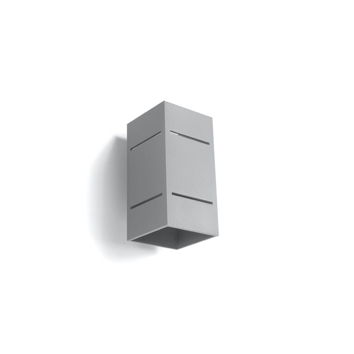 Minimalist Bloc Wall Light in Grey Aluminum