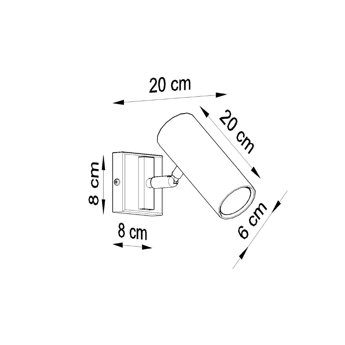 Minimalist White Adjustable Steel Wall Light