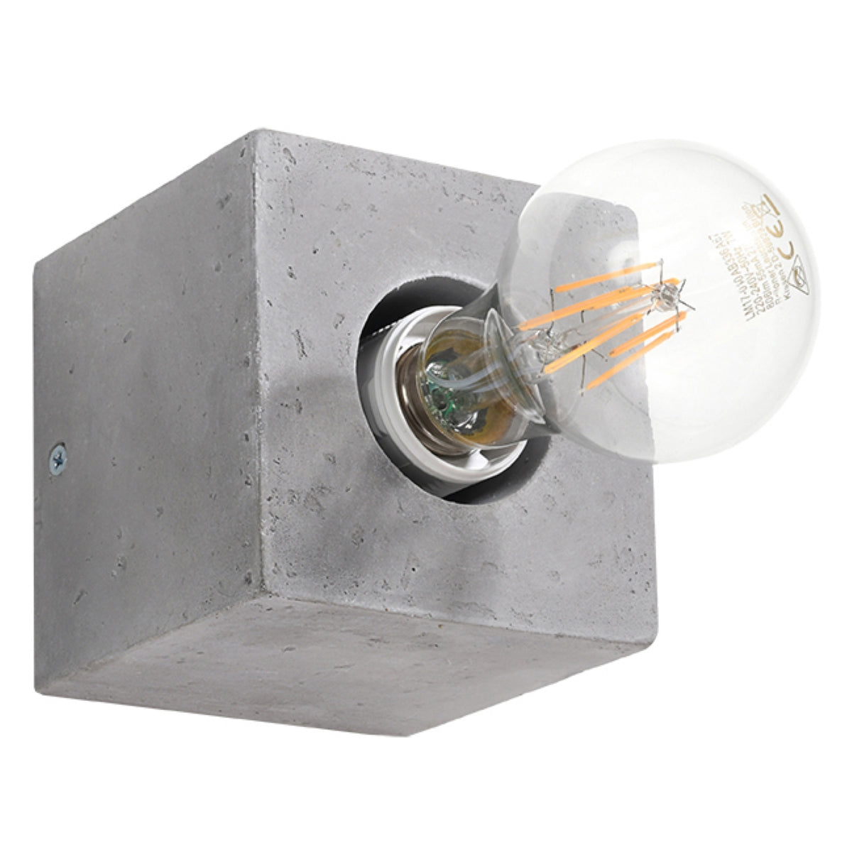 Industrial Square Concrete Wall Light