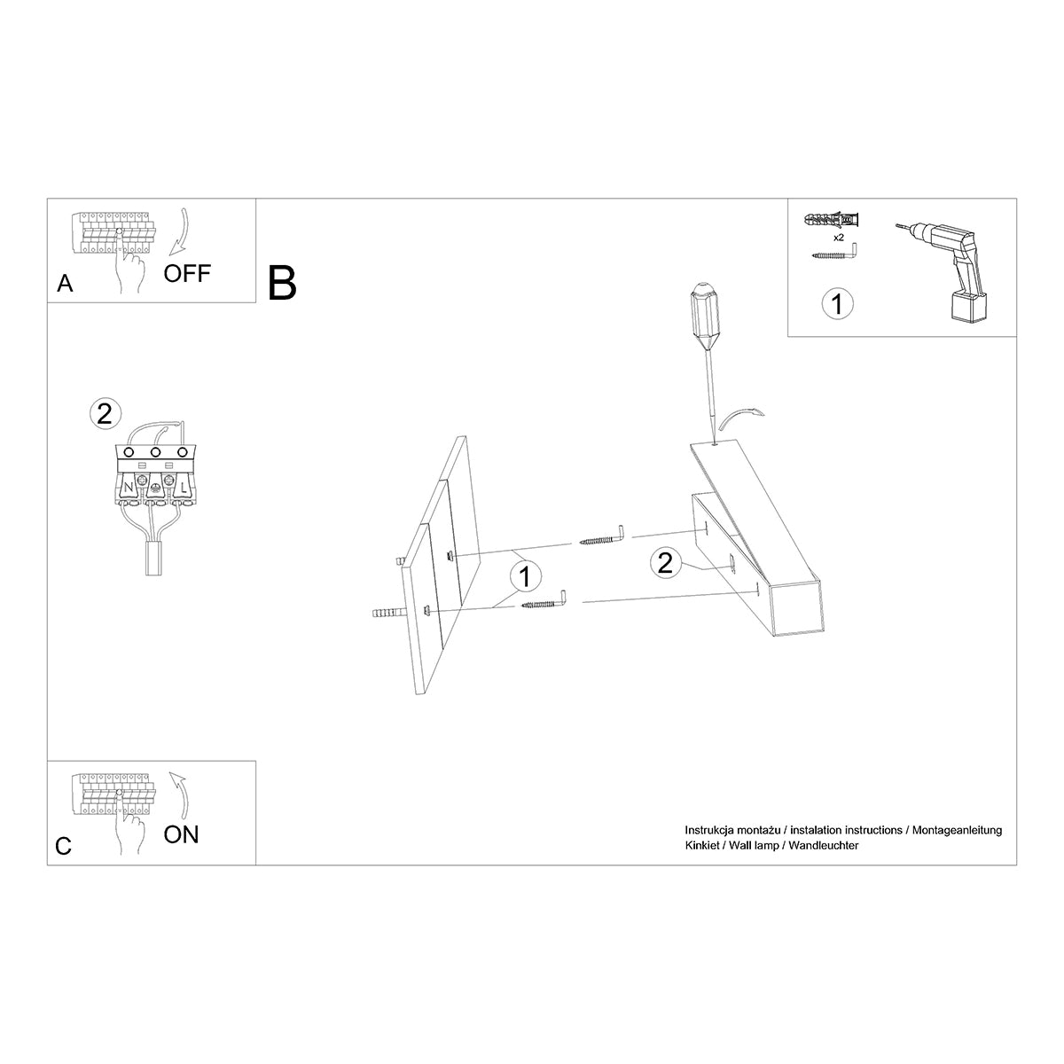 Applique PINNE 118 blanc