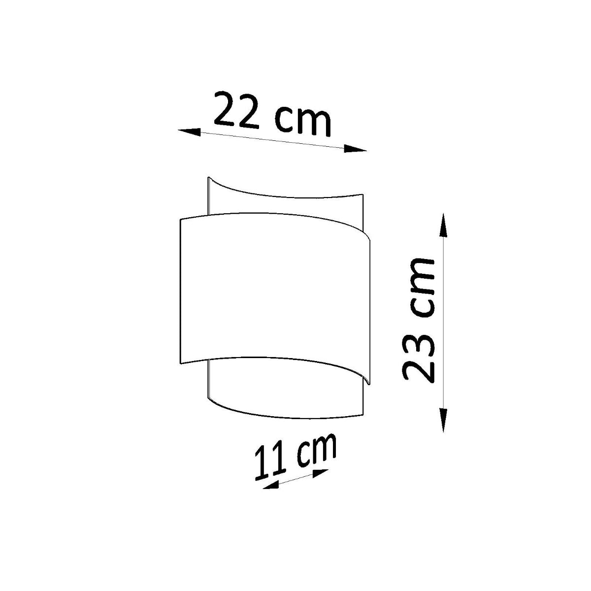 Weiße Doppelbogen-Wandleuchte