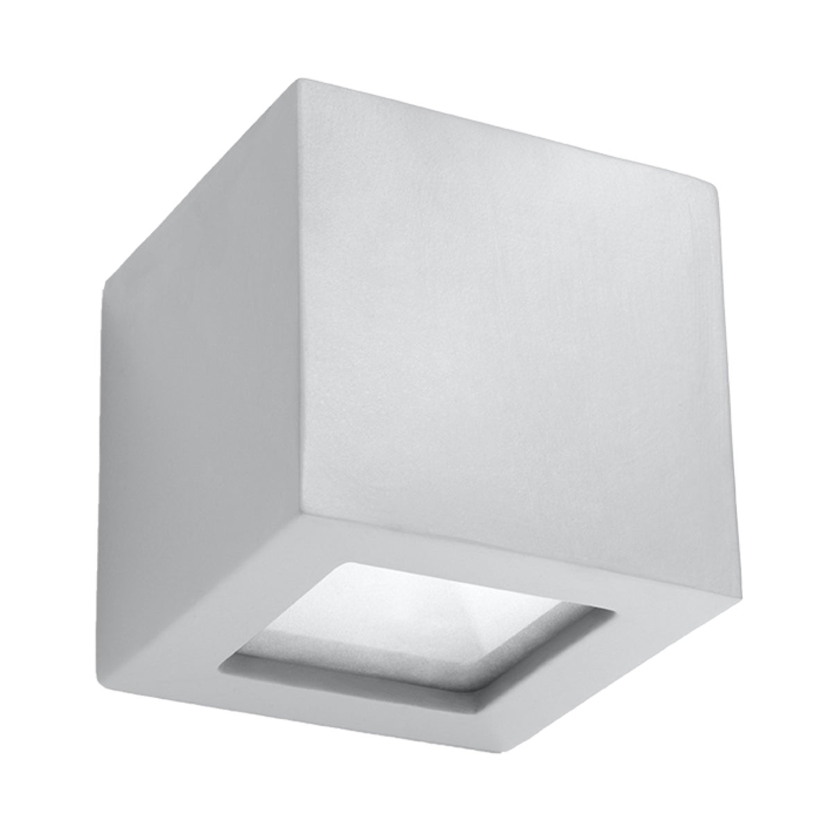 Grey Ceramic Cube Wall Lamp