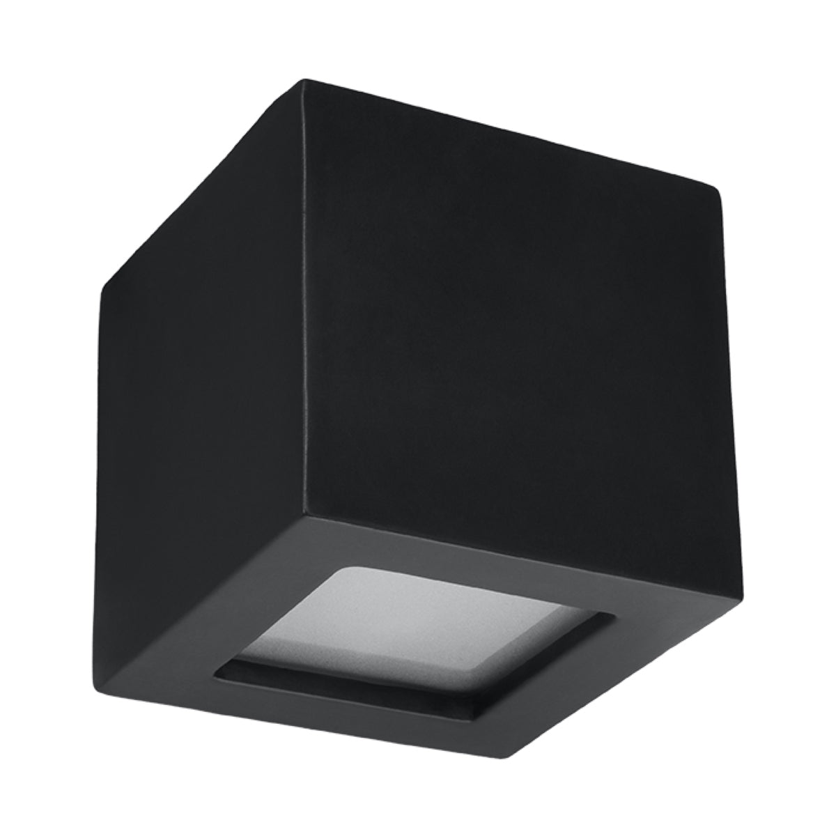 Black Ceramic Cube Wall Lamp