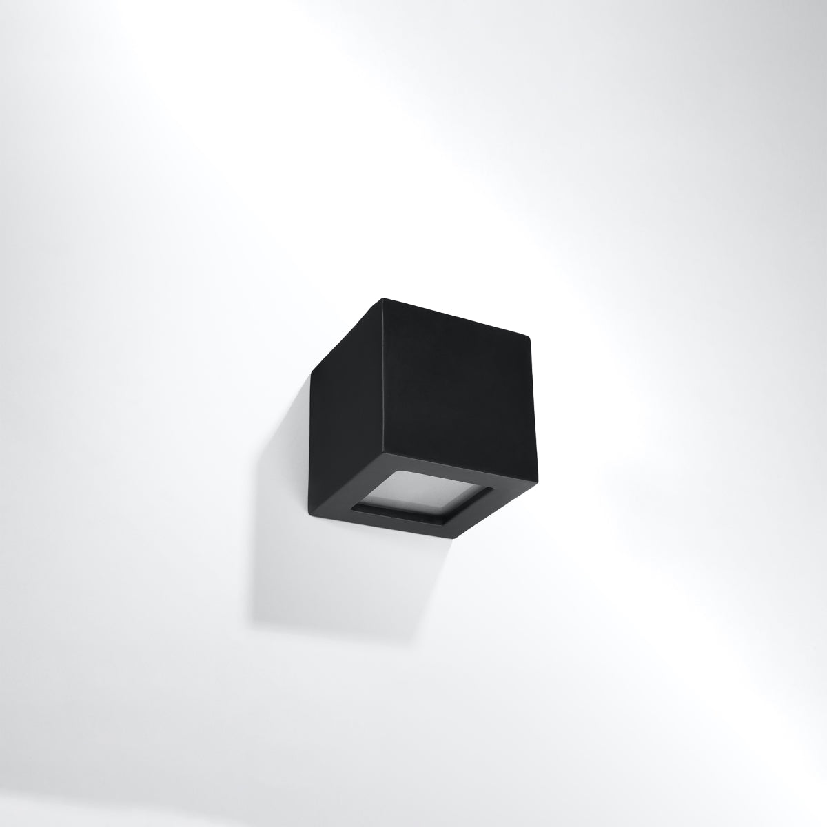 Black Ceramic Cube Wall Lamp