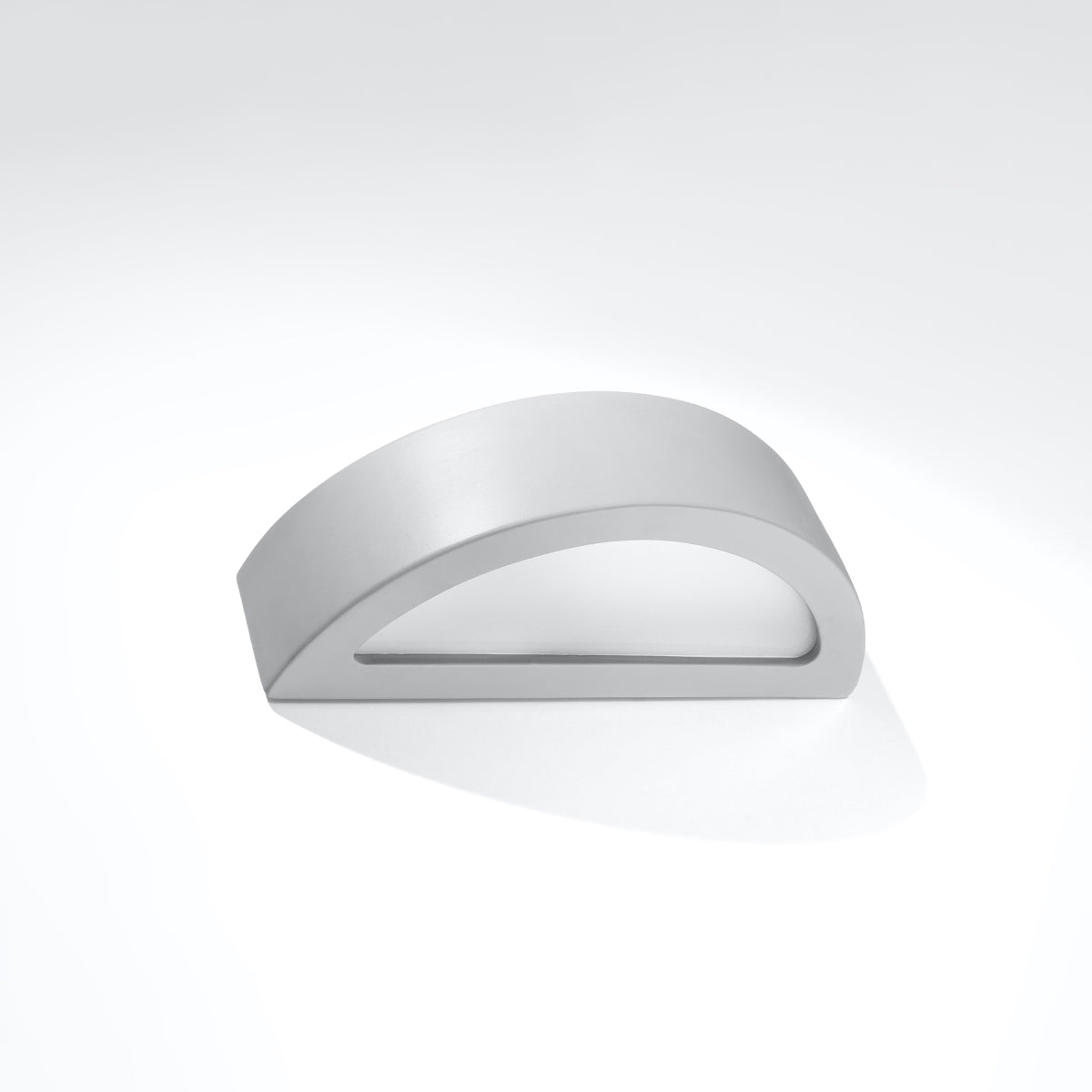 Grey Ceramic Wall Light Croissant