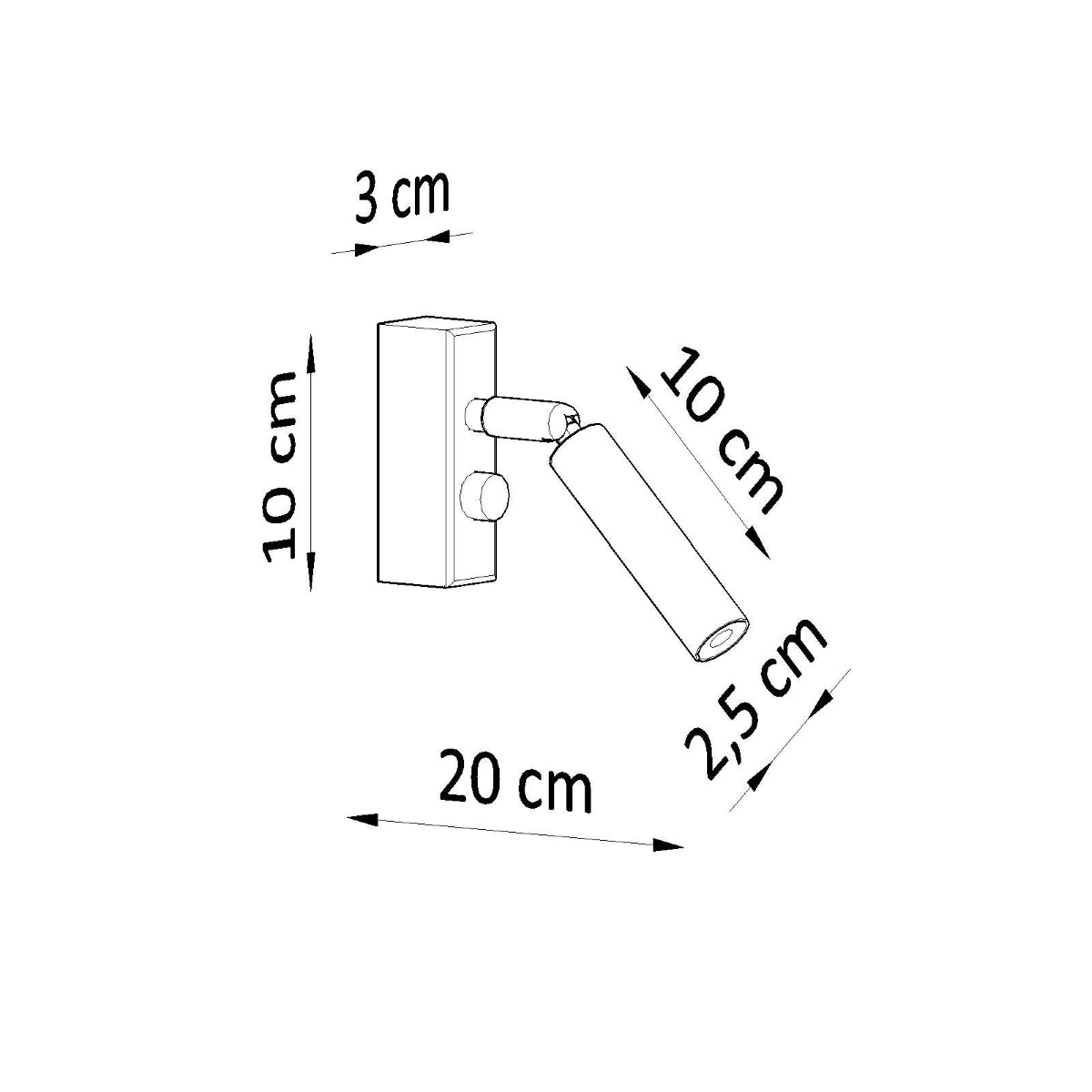 Applique Acier Réglable Minimaliste Blanc