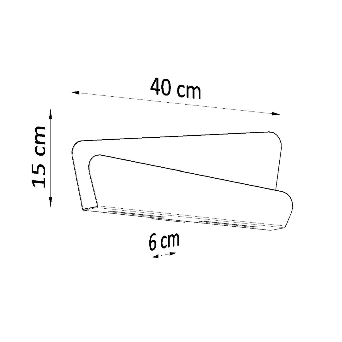 Applique Créative Horizontale 3D Blanc