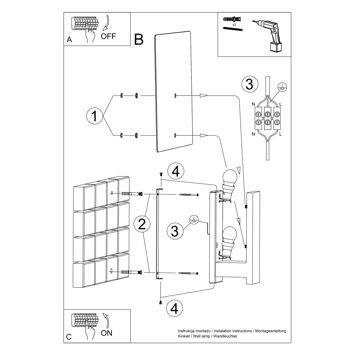 Applique LAPPO blanc