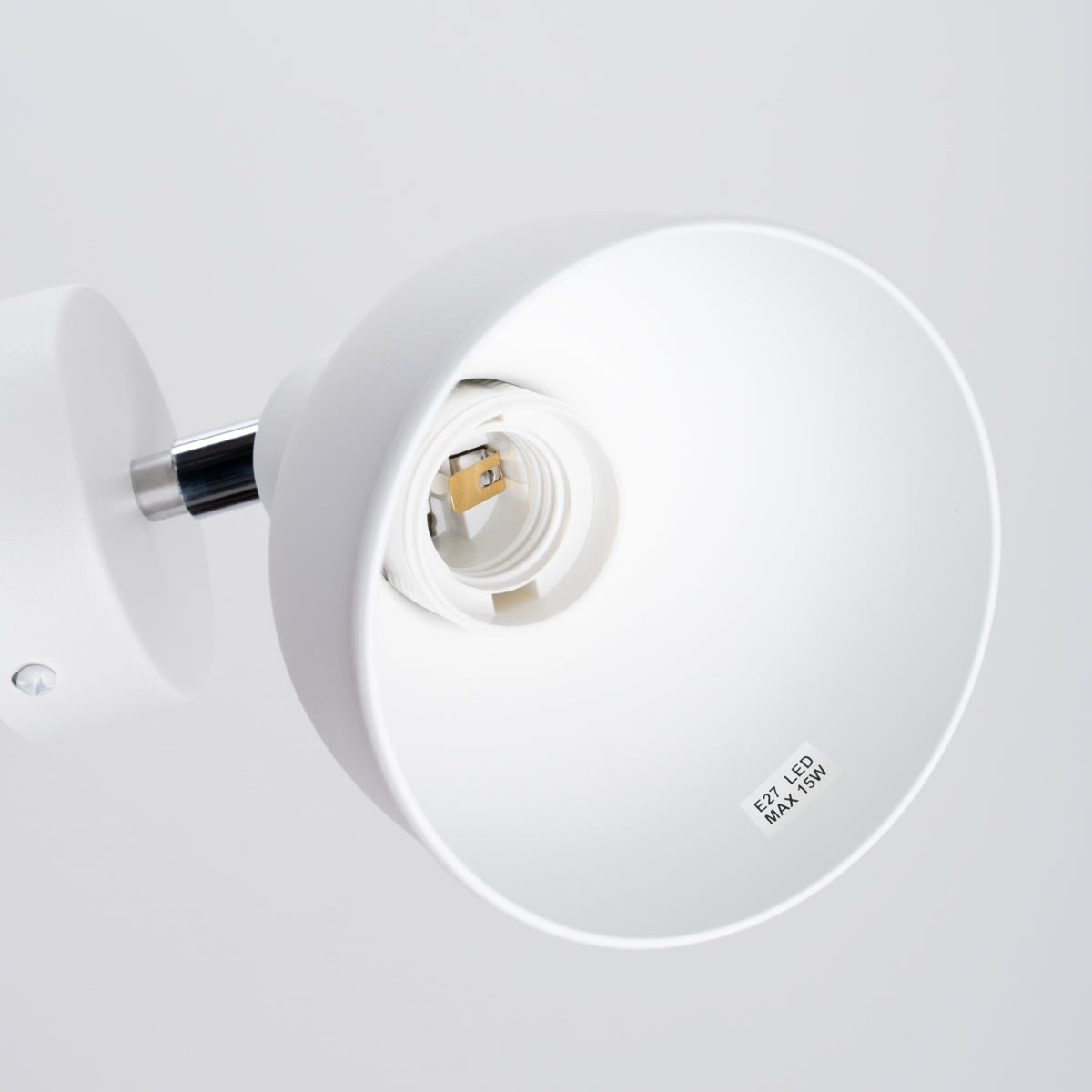 Elba White Adjustable Bell Wall Light