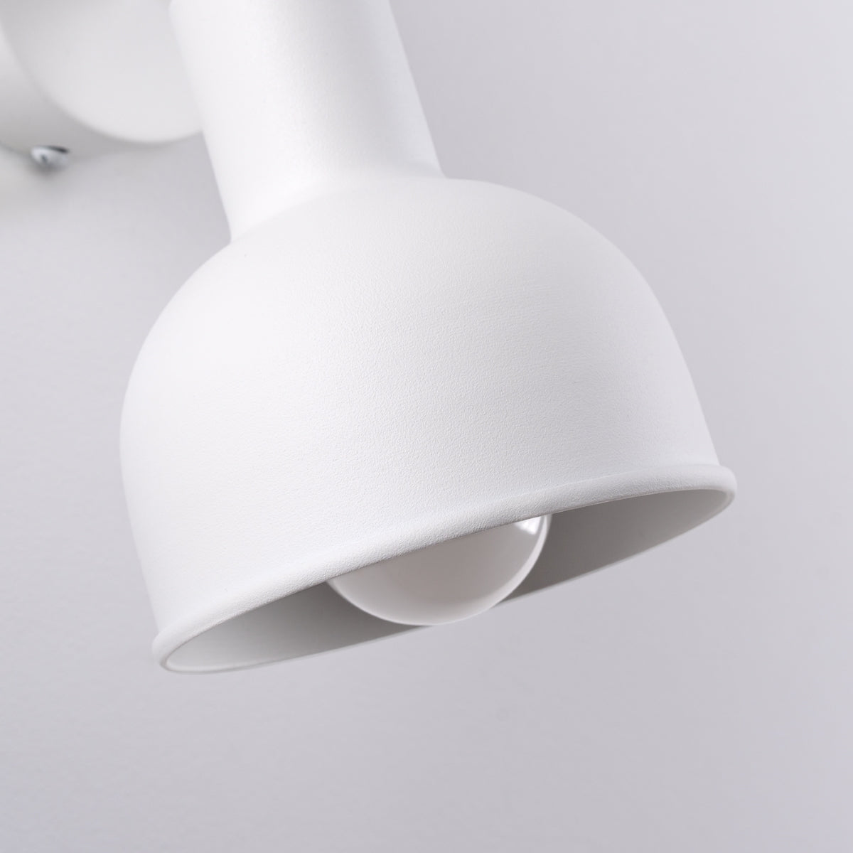 Elba White Adjustable Bell Wall Light