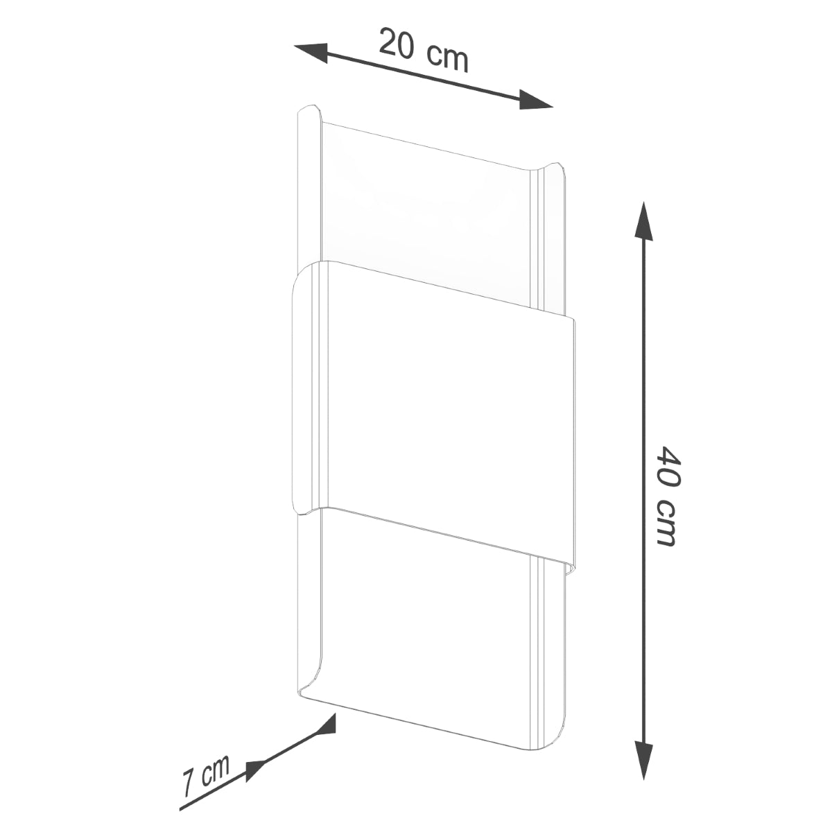 Design-Wandleuchte, weiße Wandplatte