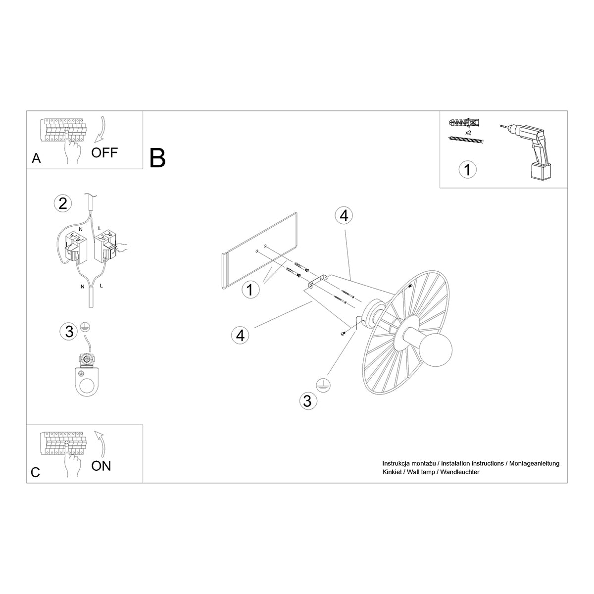 Applique / Plafonnier Modulable Circulaire 45 cm