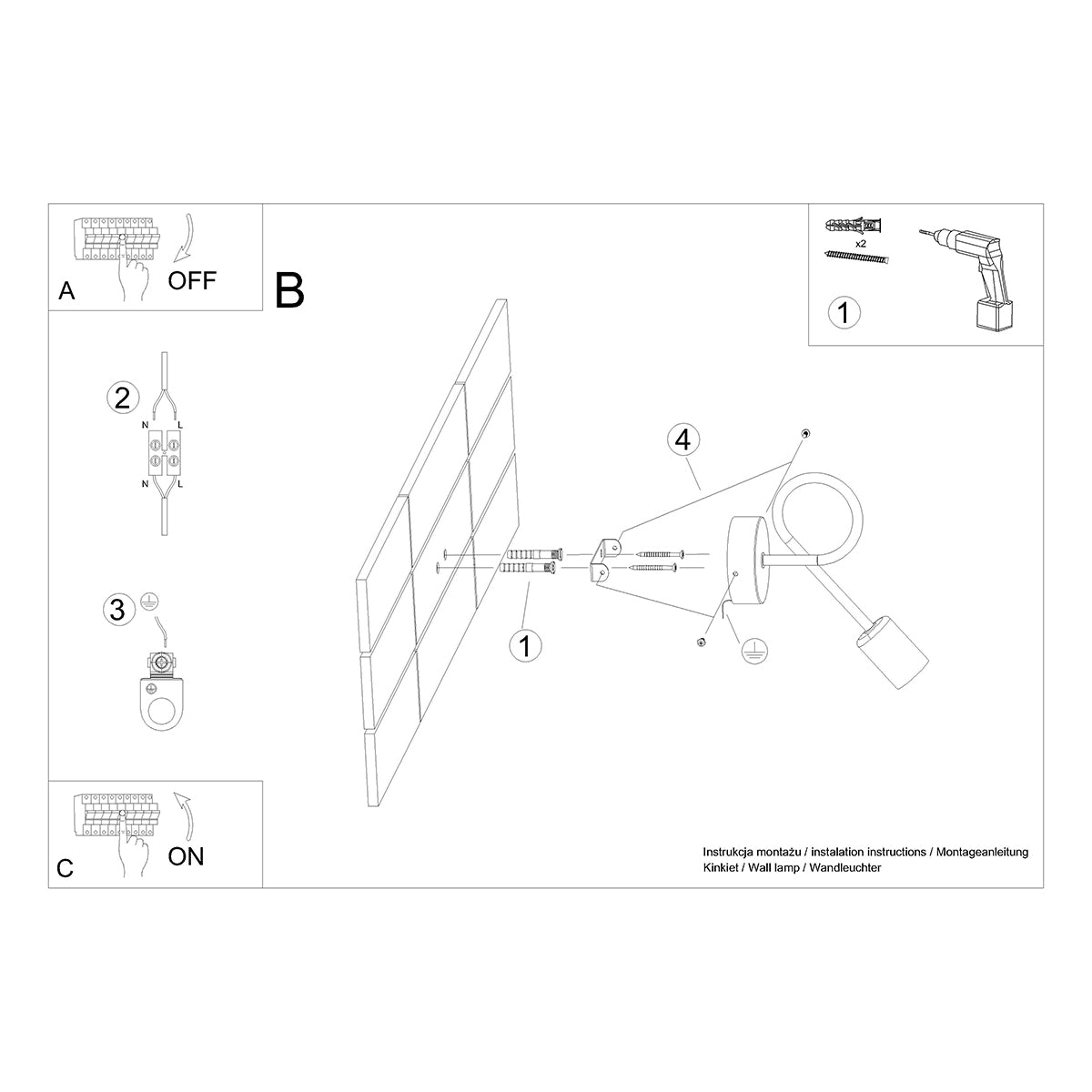 Applique LOOP blanc