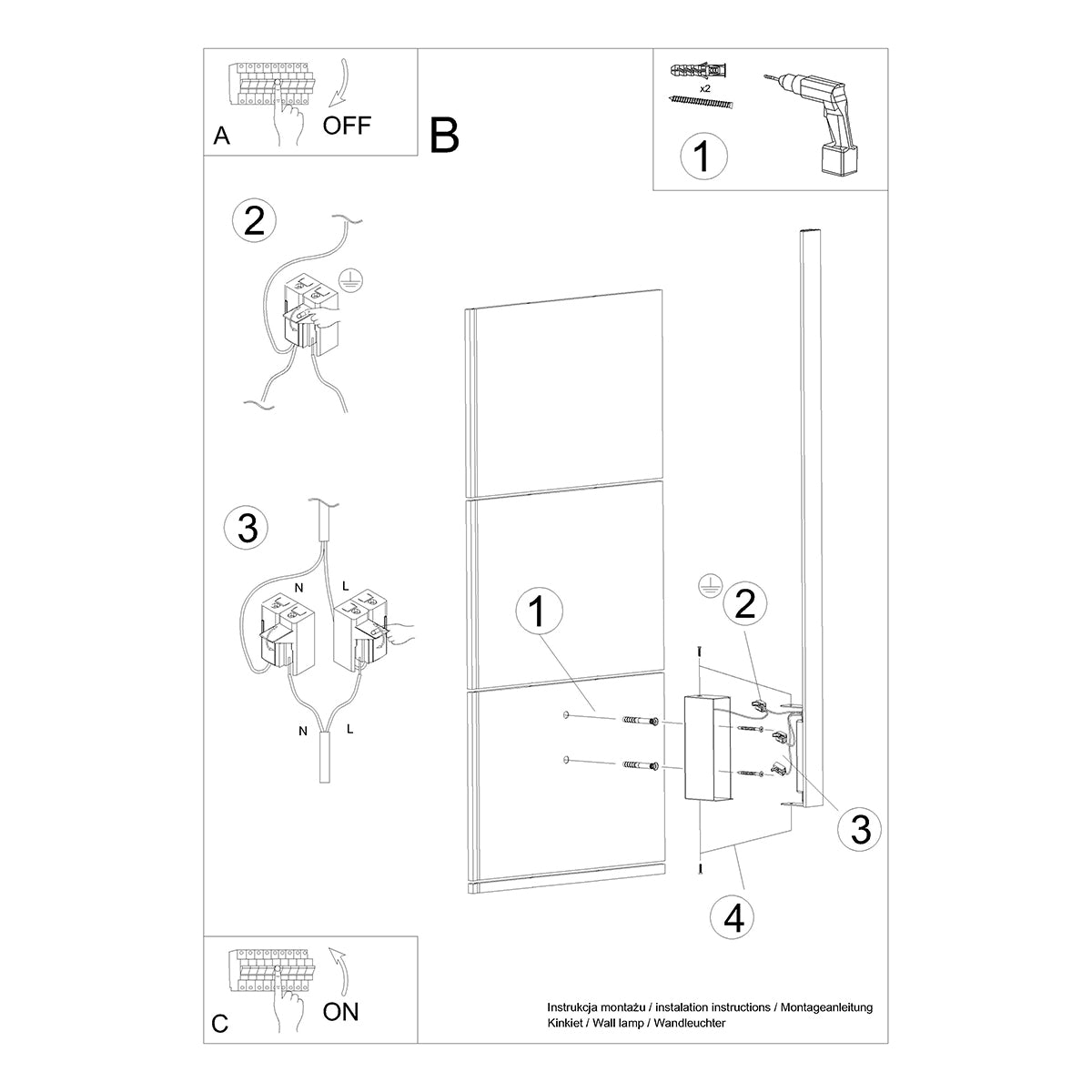 Applique LAHTI S blanc 3000K