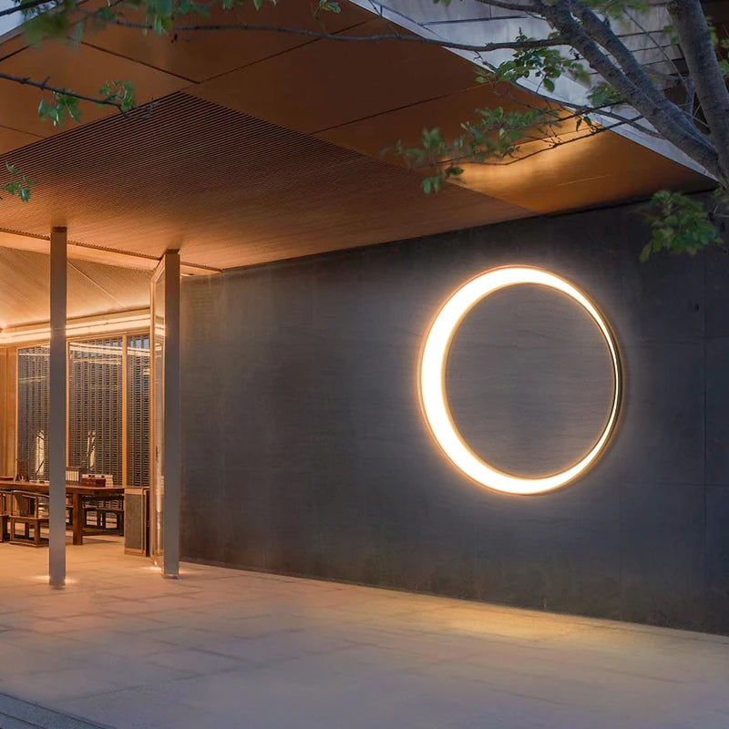 Luxury Circular LED Outdoor Wall Lamp