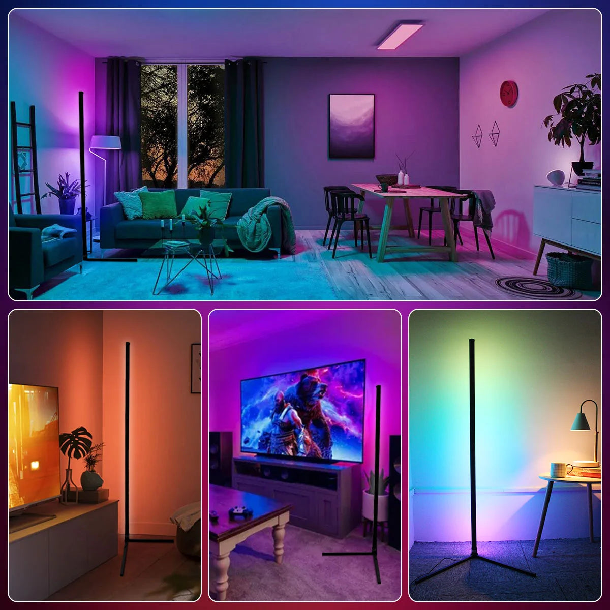 LED Corner Floor Lamp