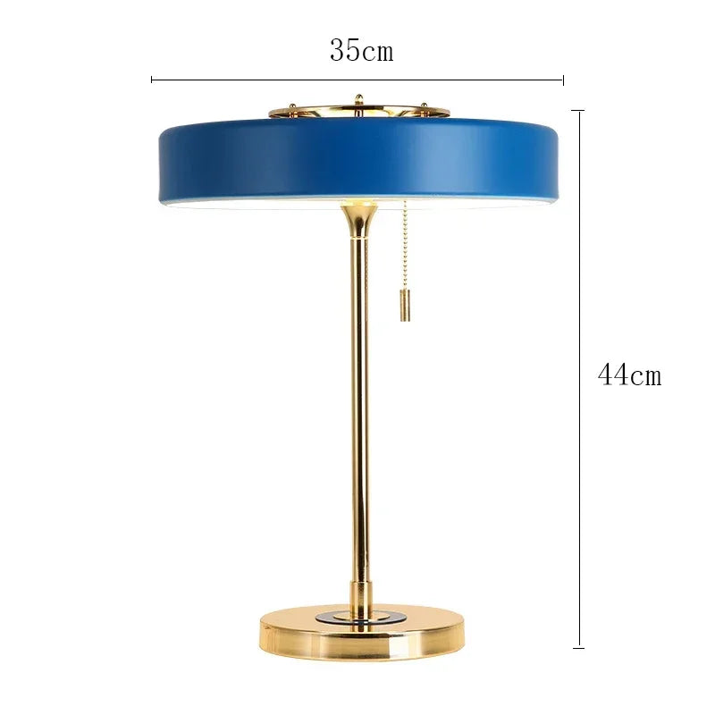 Lampe Doré de Table avec Tirette Moderne