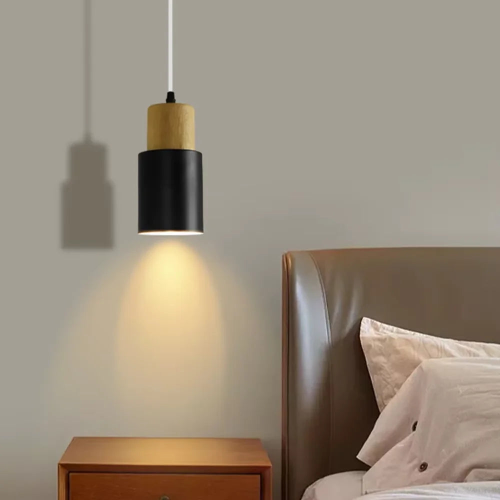 Lampe Suspendue Macaron en Bois LED