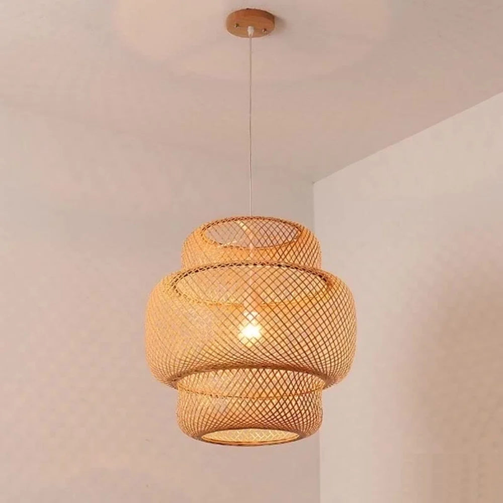 Lampe Suspendue Bambou Fait Main