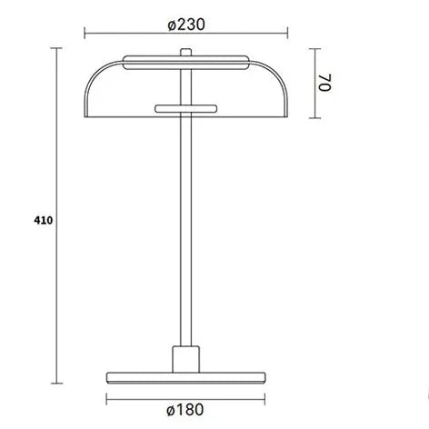 Lampe Couvercle en Verre de table à LED