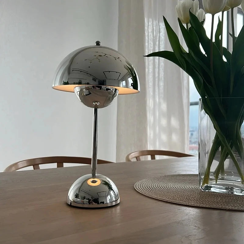 Lampe Chromé Nordique sans Fil LED