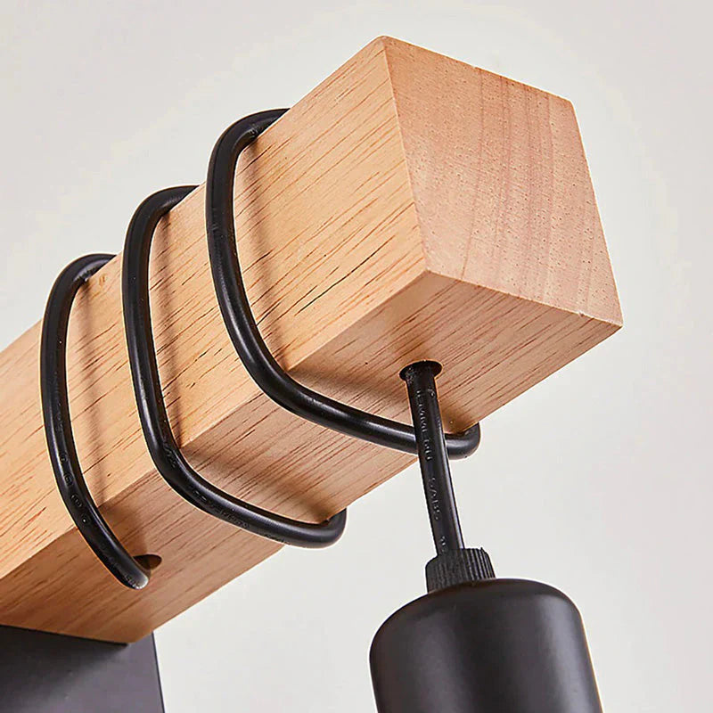 Minimalistische Holz Wandlampe