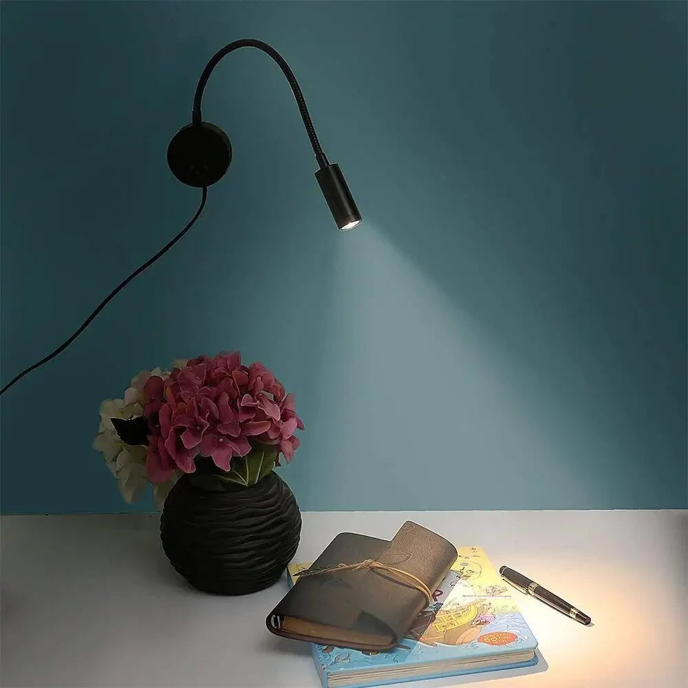 Lampe de lecture avec bras flexible