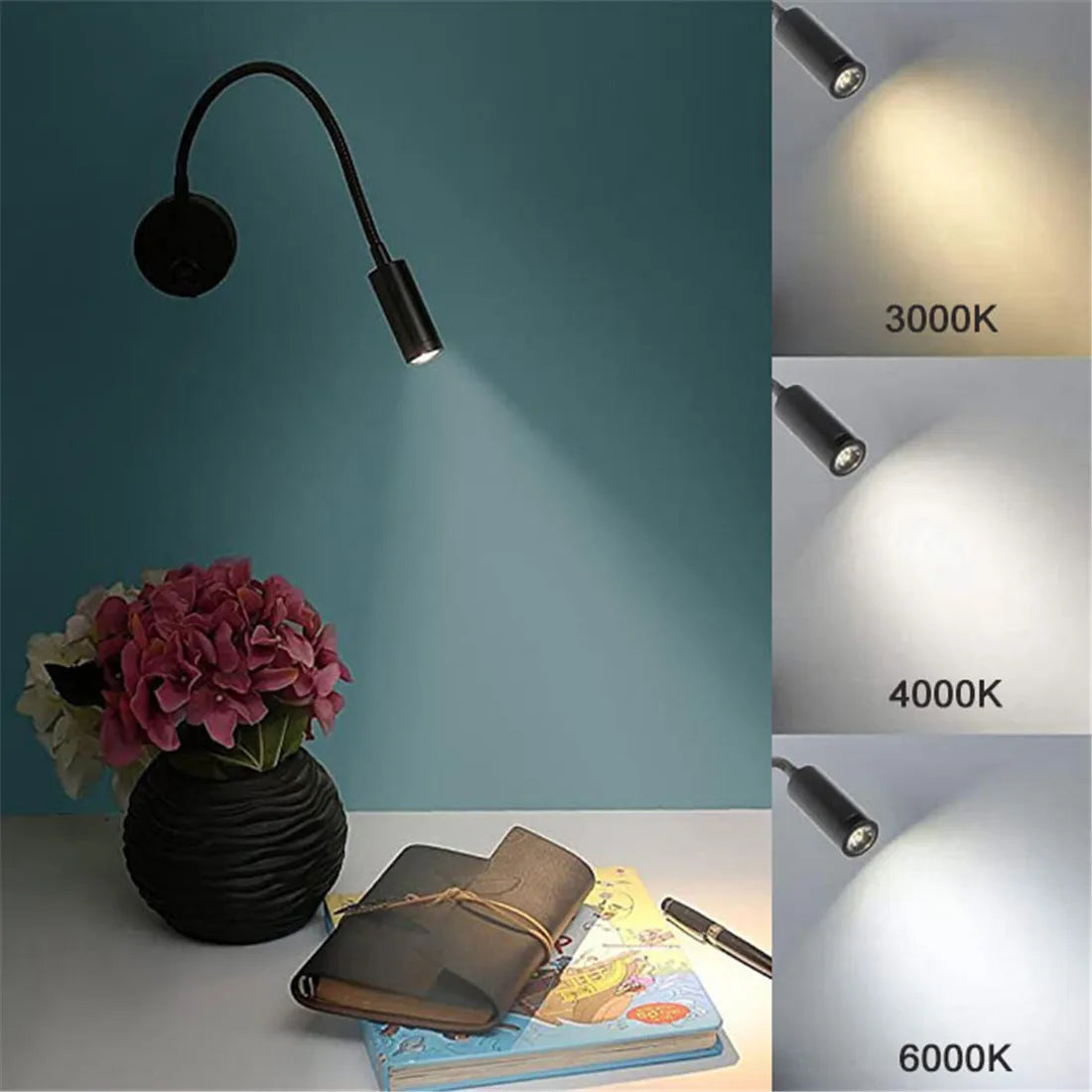 Lampe adaptée pour lecture à la tête de lit