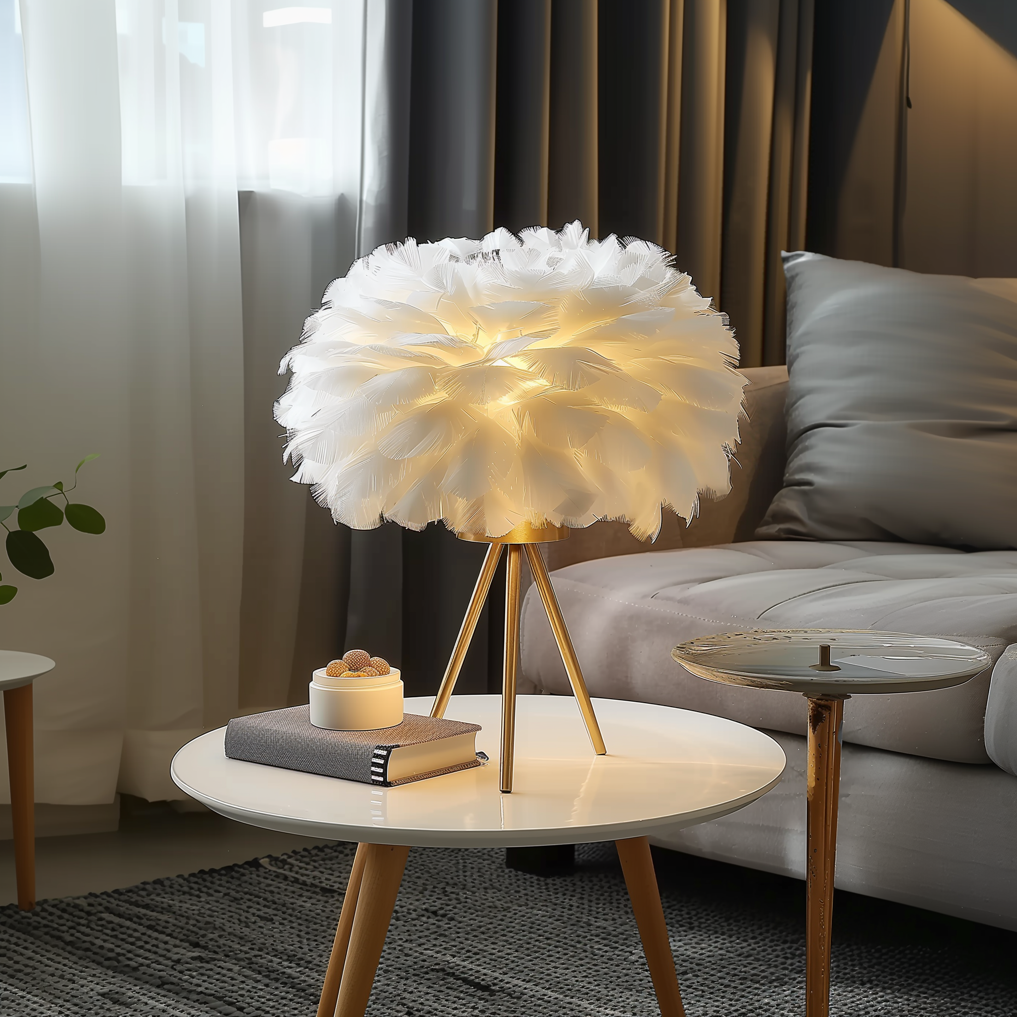 Modern Feather Lamp