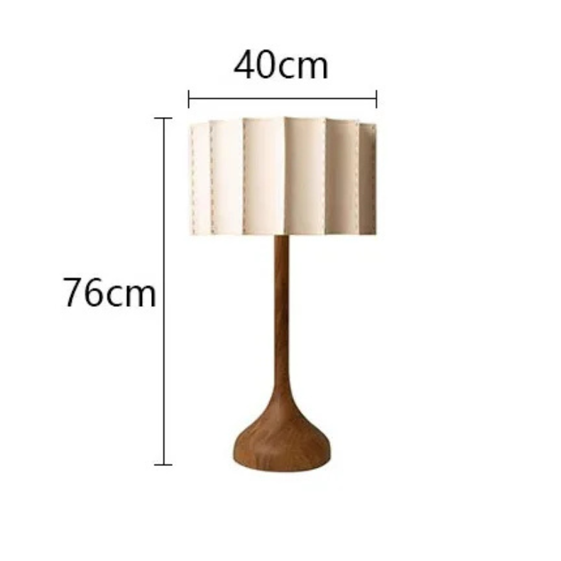 Lampe tactile en bois avec ampoule LED et finition minutieuse, parfaite pour illuminer un salon ou un bureau.